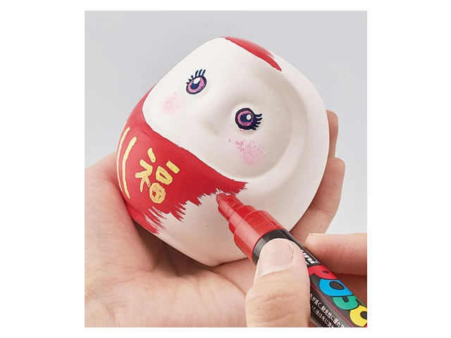 らくがき　陶器貯金箱