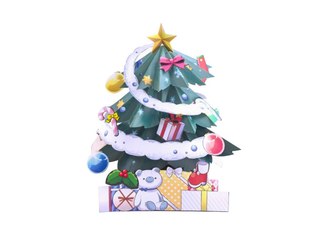 ペーパークラフト（クリスマスツリー）